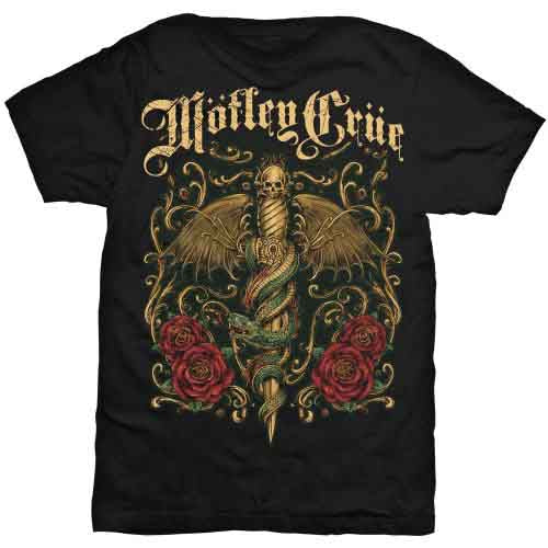 Motley Crue Exquisite Dagger T Shirt Black