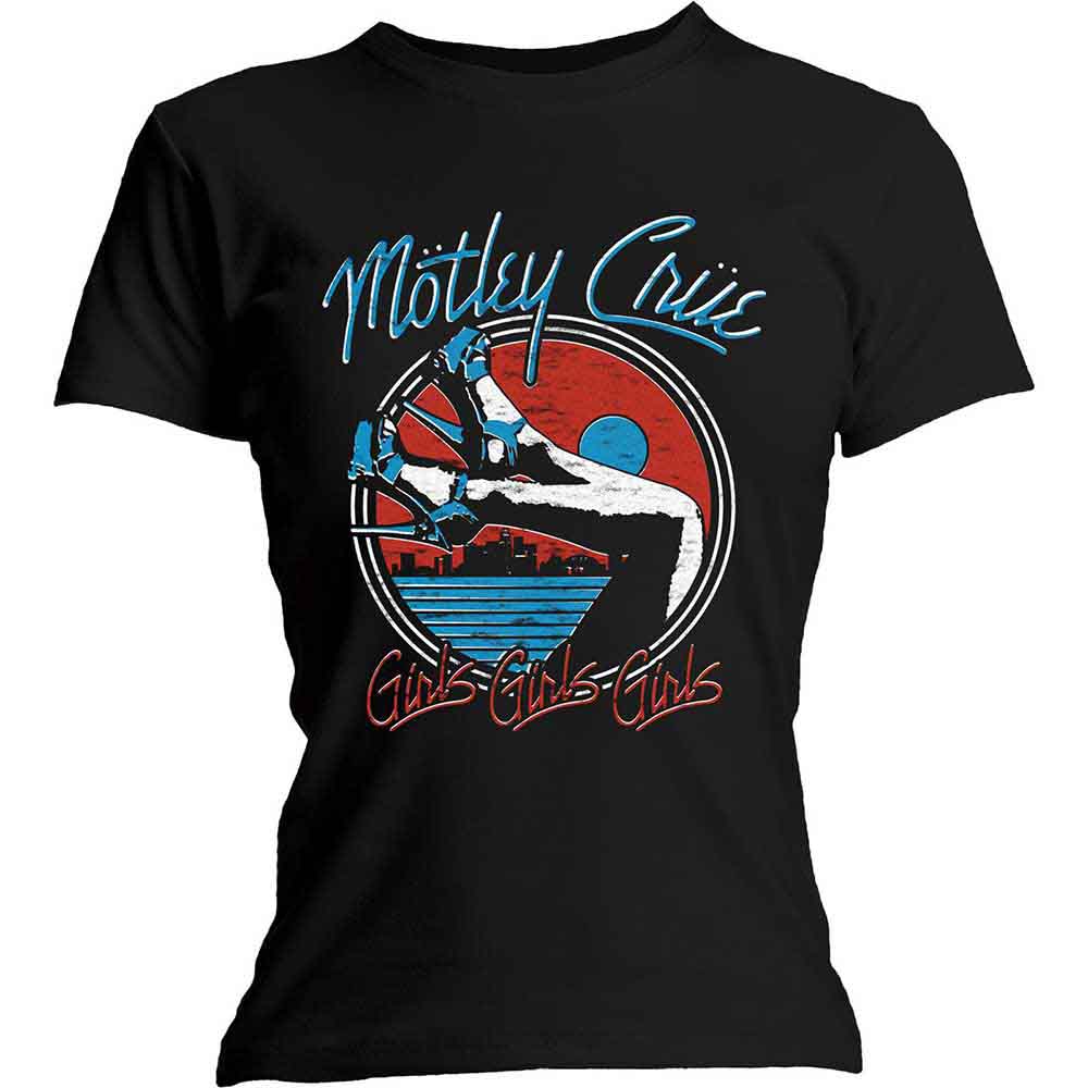 Motley Crue Heels V.3.  Womens T Shirt Black