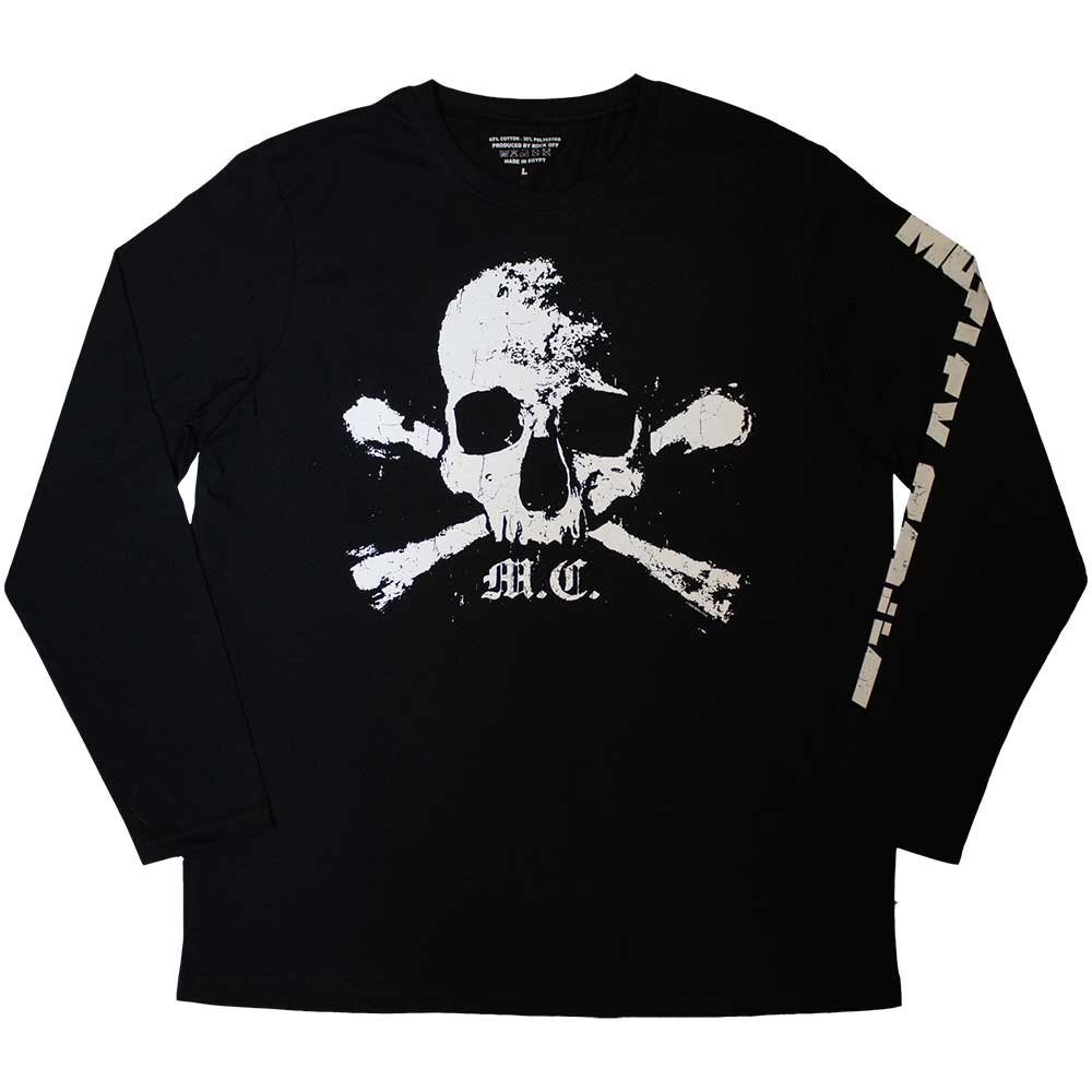 Motley Crue Orbit Skull Long Sleeve T Shirt