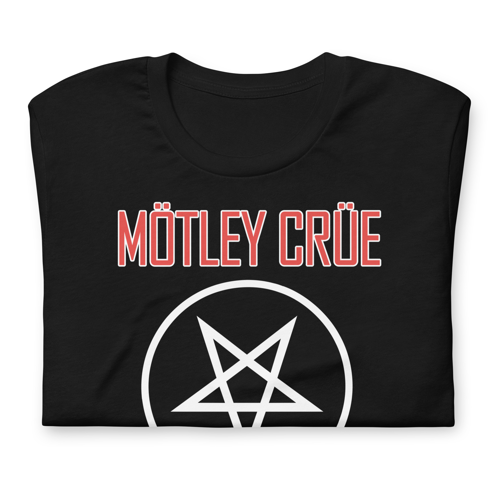 Motley Crue Pentagram Shout  Mens T Shirt Black
