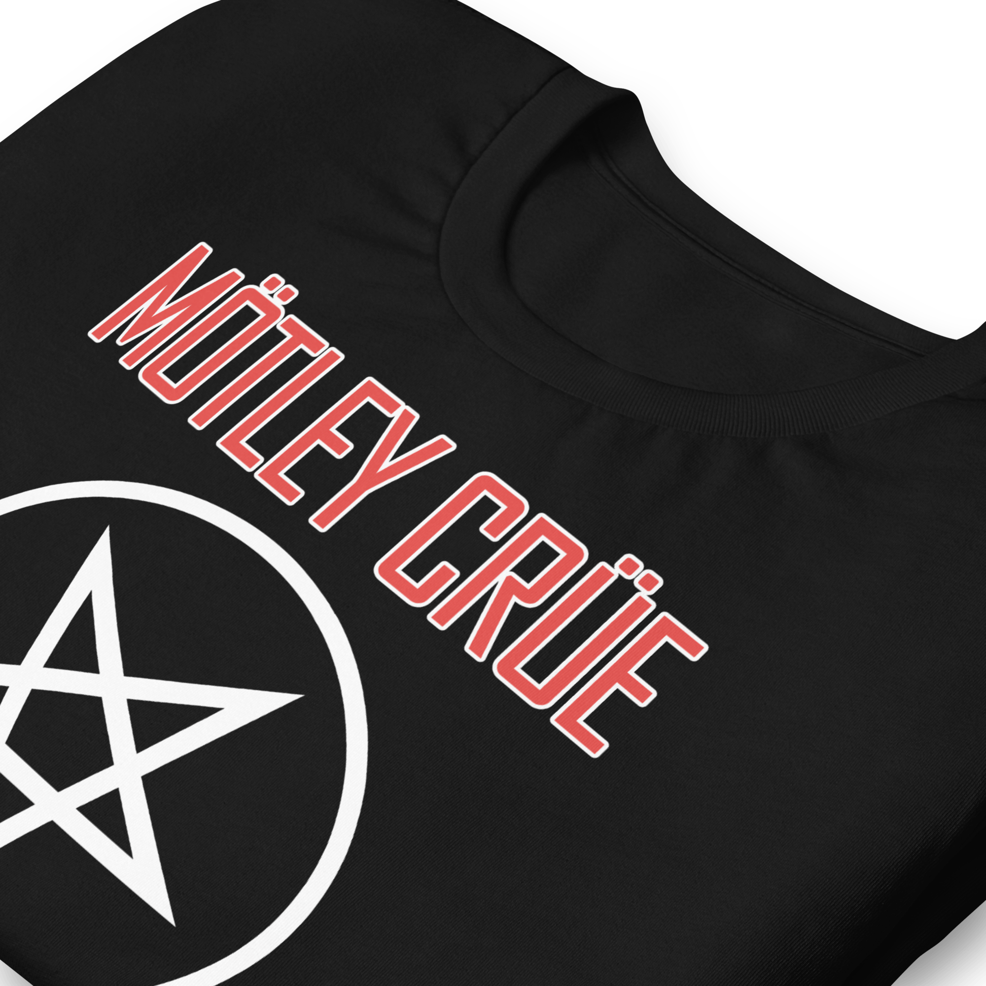 Motley Crue Pentagram Shout  Mens T Shirt Black
