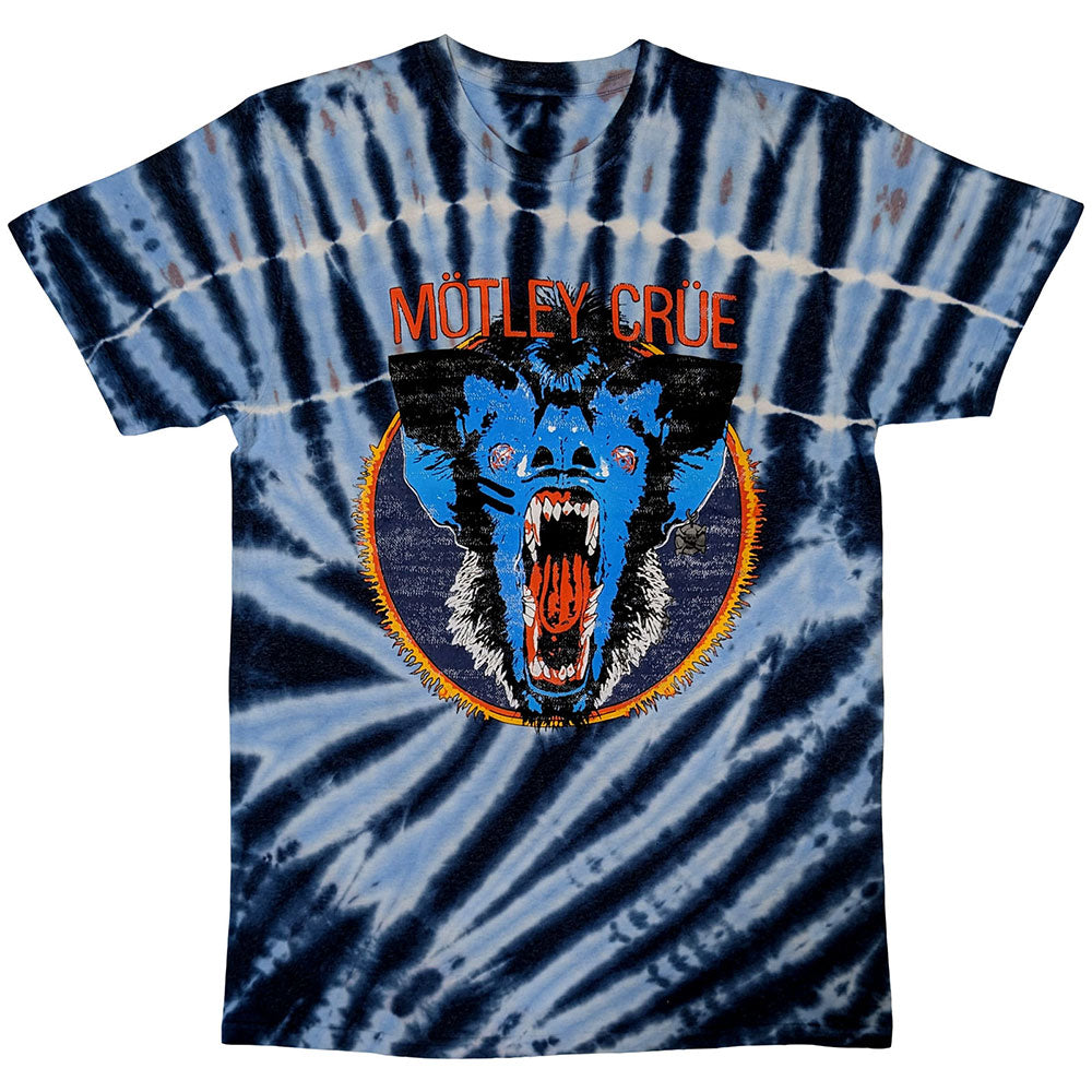 Motley Crue Screaming Animal T Shirt Blue