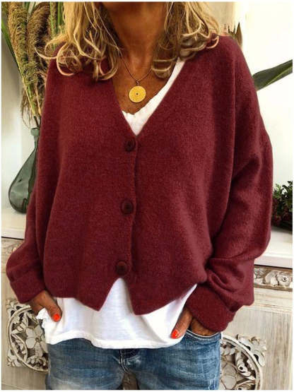 🔥ONLY 36 LEFT IN STOCK-WOMEN COTTON ROUND NECK WOOLEN LONG SLEEVE COAT