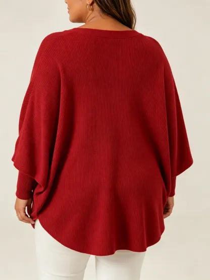 CLEARANCE SALE🔥Women's Casual Solid Color V-Neck Sweater