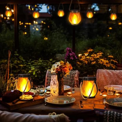 ✨Last Day Promotion--Dancing flame Solar Lantern Outdoor Lights