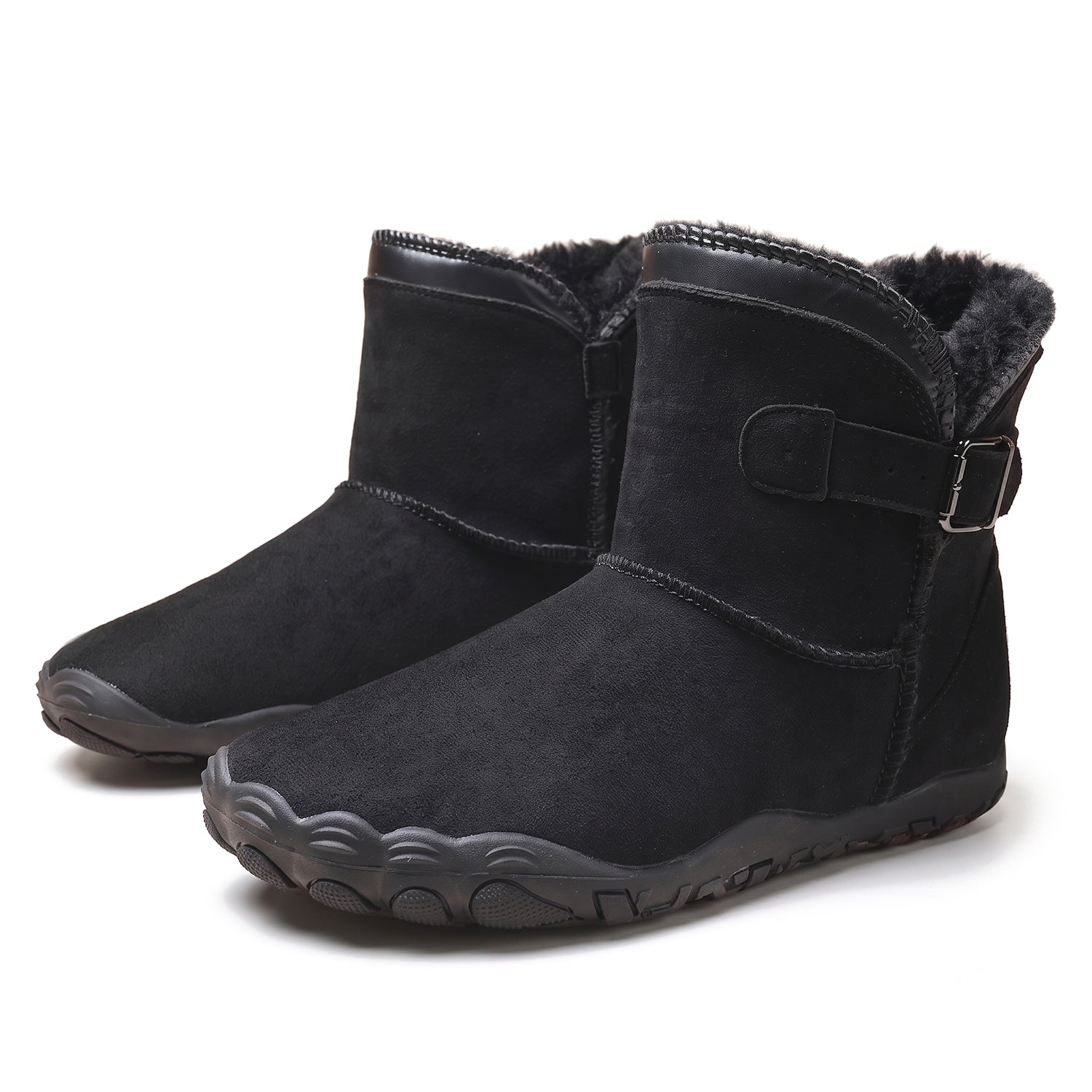 Unisex Barefoot Winter Boots, Warm Fleece Lined Minimalist Snow Boots