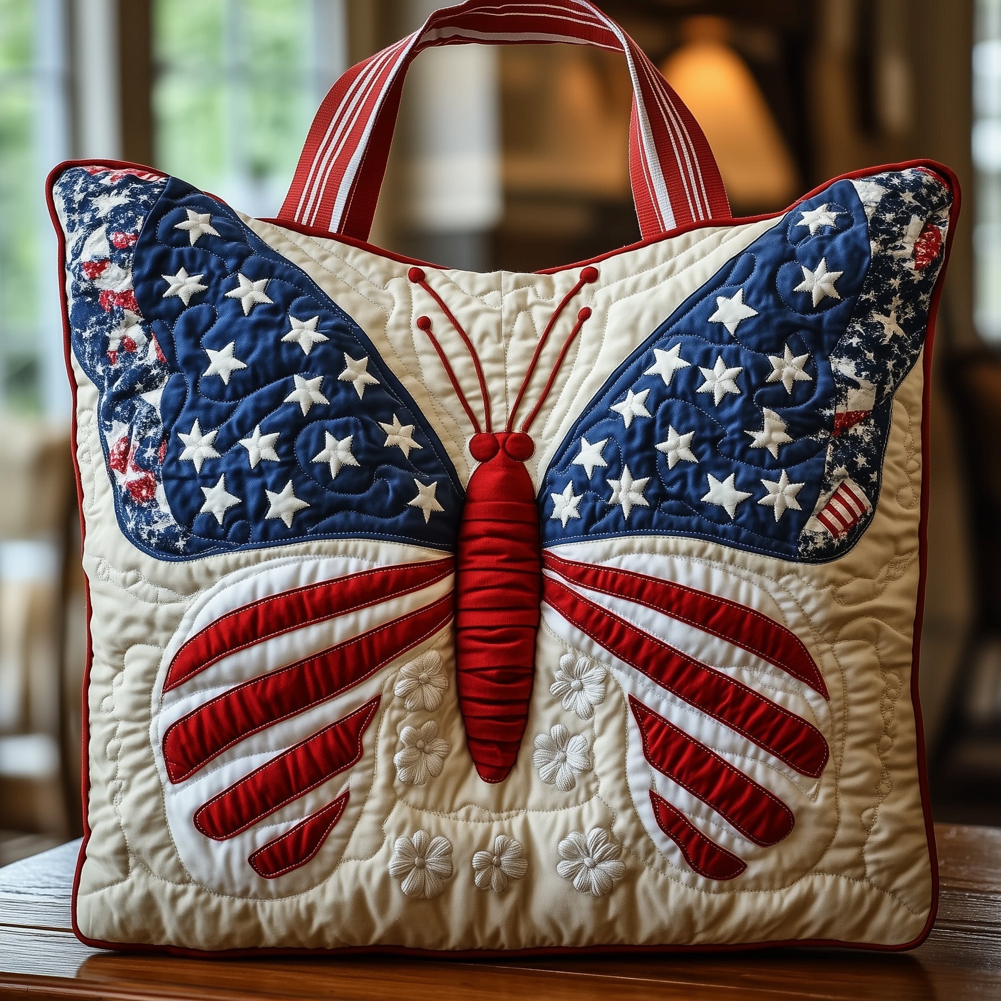 Glory Butterfly Quilted Tote Bag GFTOHD8010