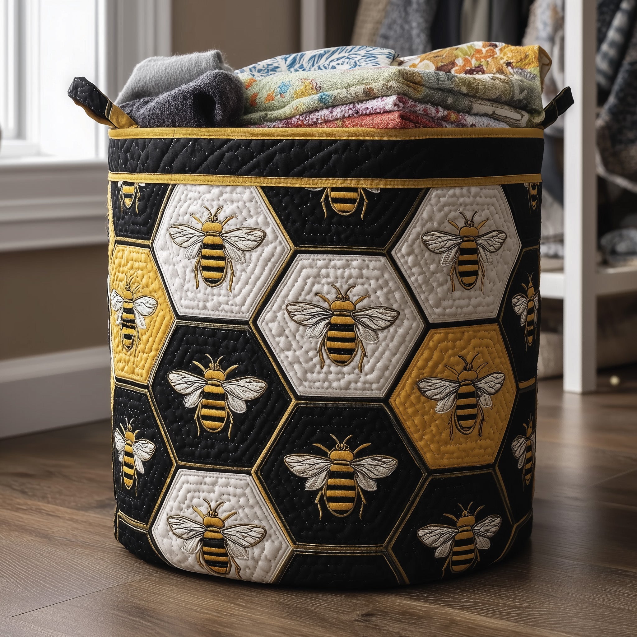 Royal Bee Quilted Laundry Basket GFTONL6234