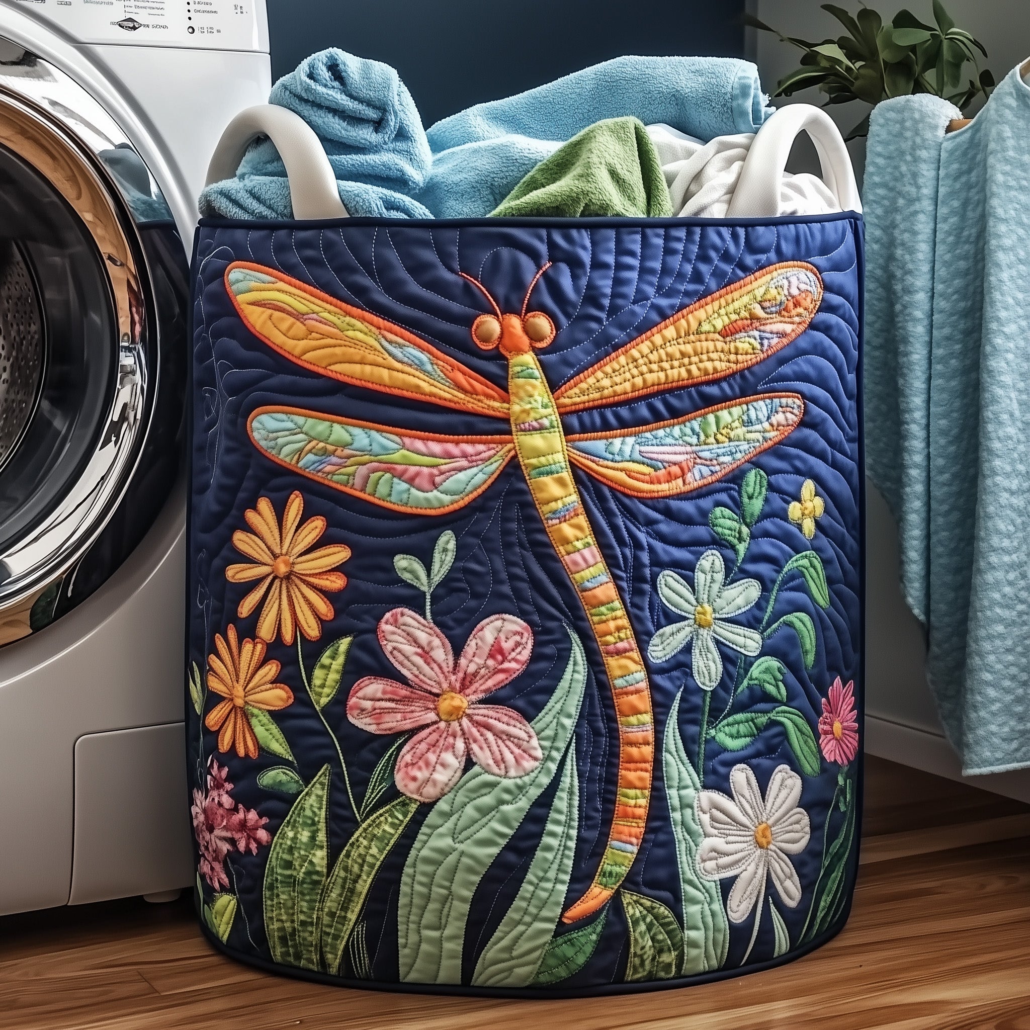 Dreamy Dragonfly Quilted Laundry Basket GFTOTG378