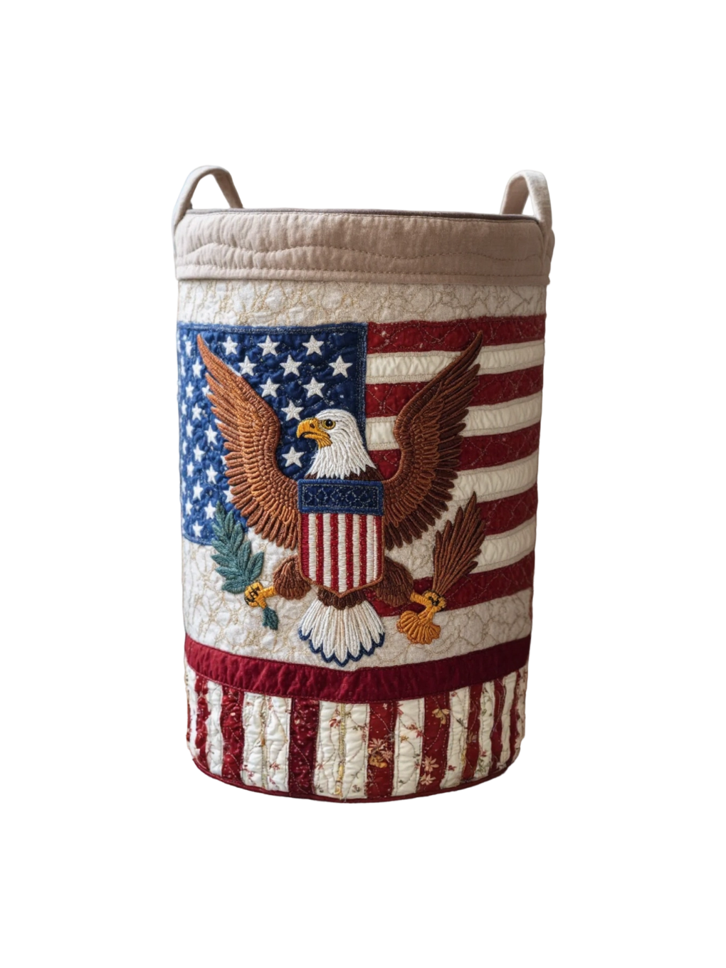 Heraldic Bald Eagle Laundry Basket