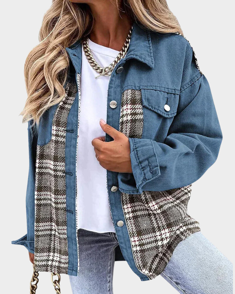 Stylish Vintage-Style Denim Jacket for Women