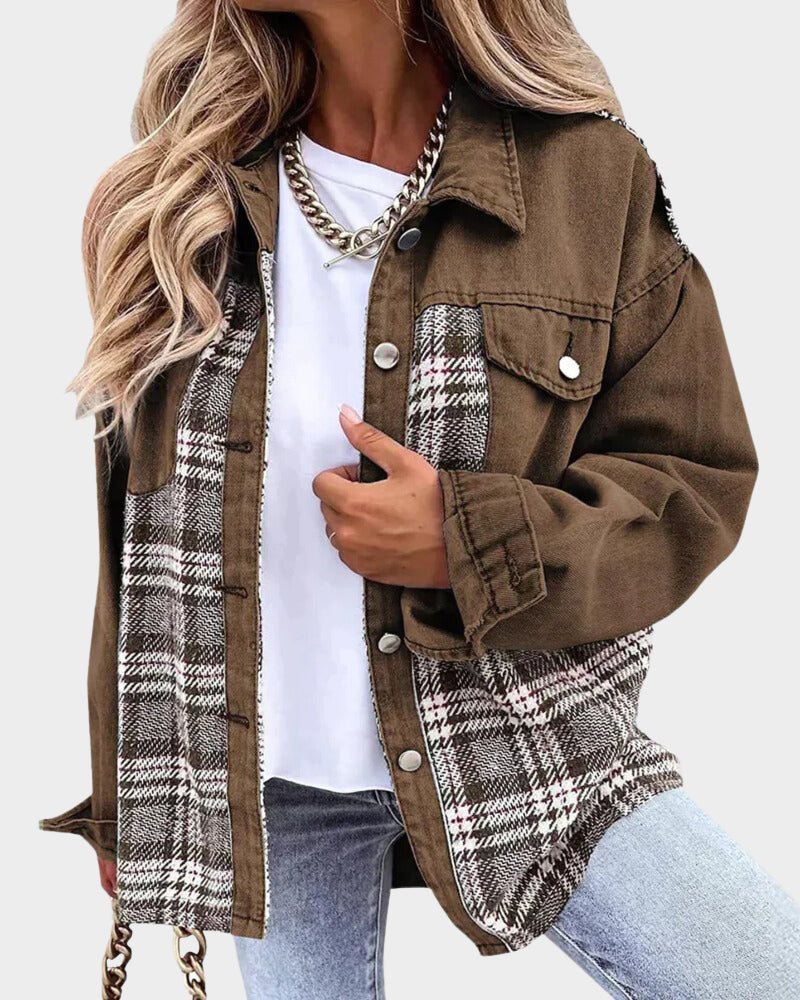 Stylish Vintage-Style Denim Jacket for Women