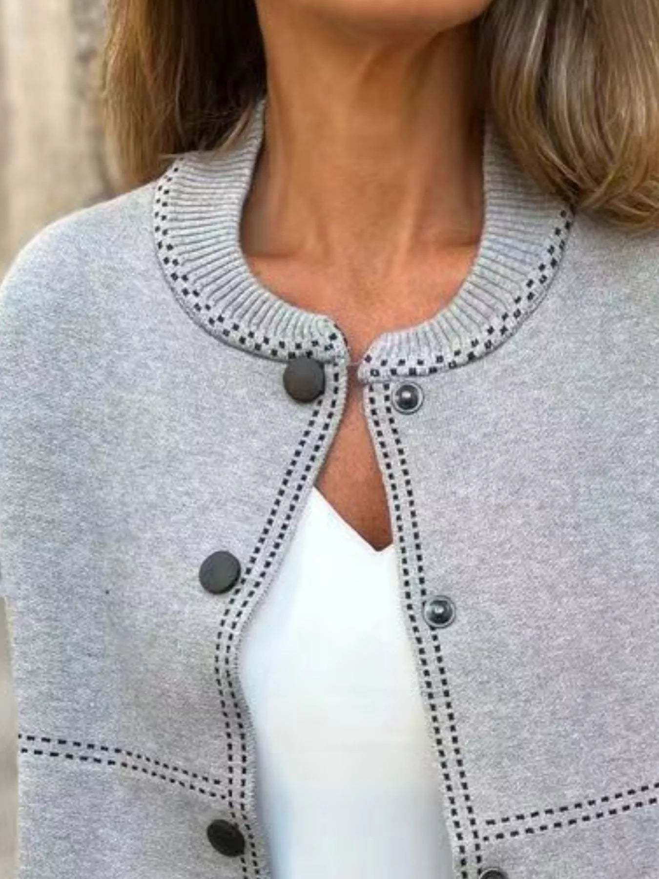 Hazel Blues® | Button Up Long Sleeve Cardigan