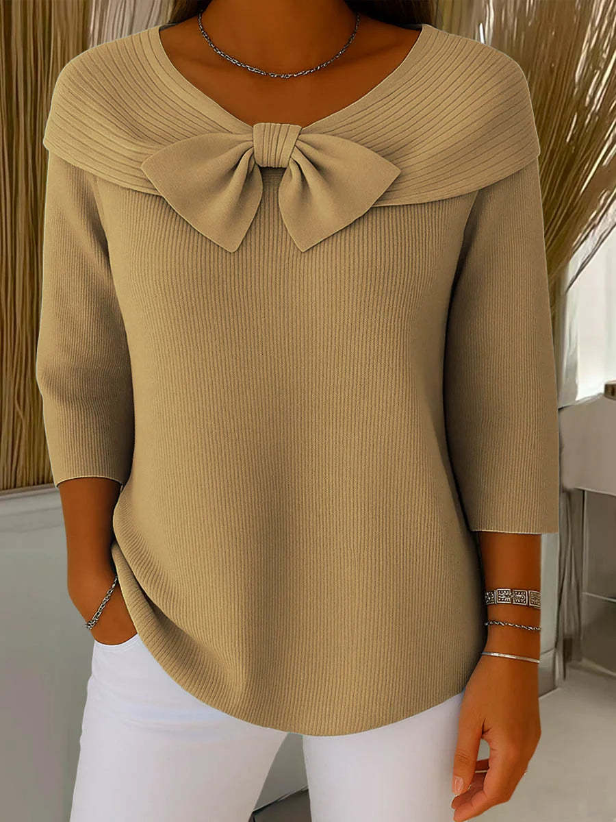 Women’s Casual Bow Knit Pullover