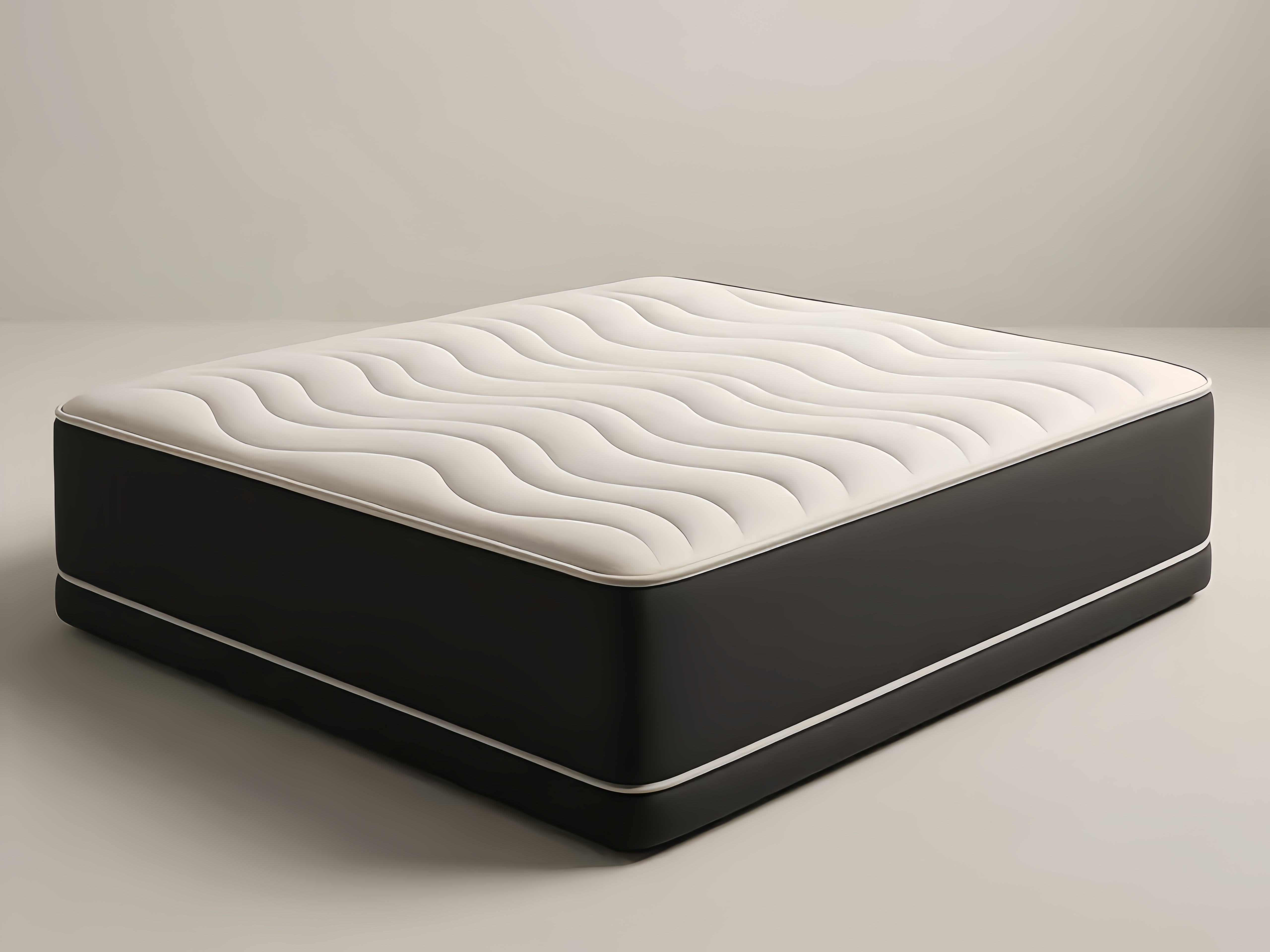 Matelas mousse à mémoire 200x160 cm Blanc/Noir