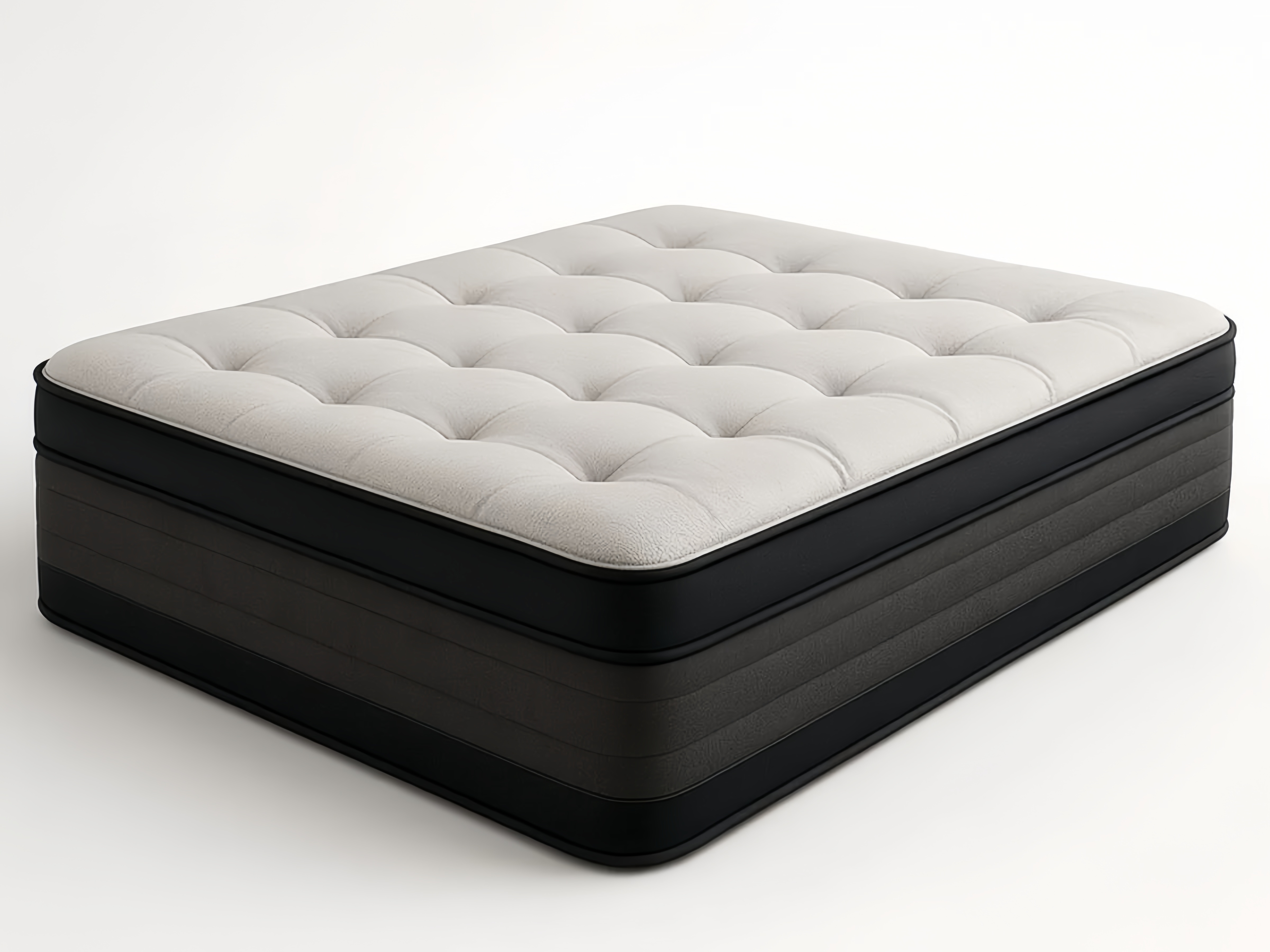 Matelas à ressorts ensachés en polyester gris 200x160 cm