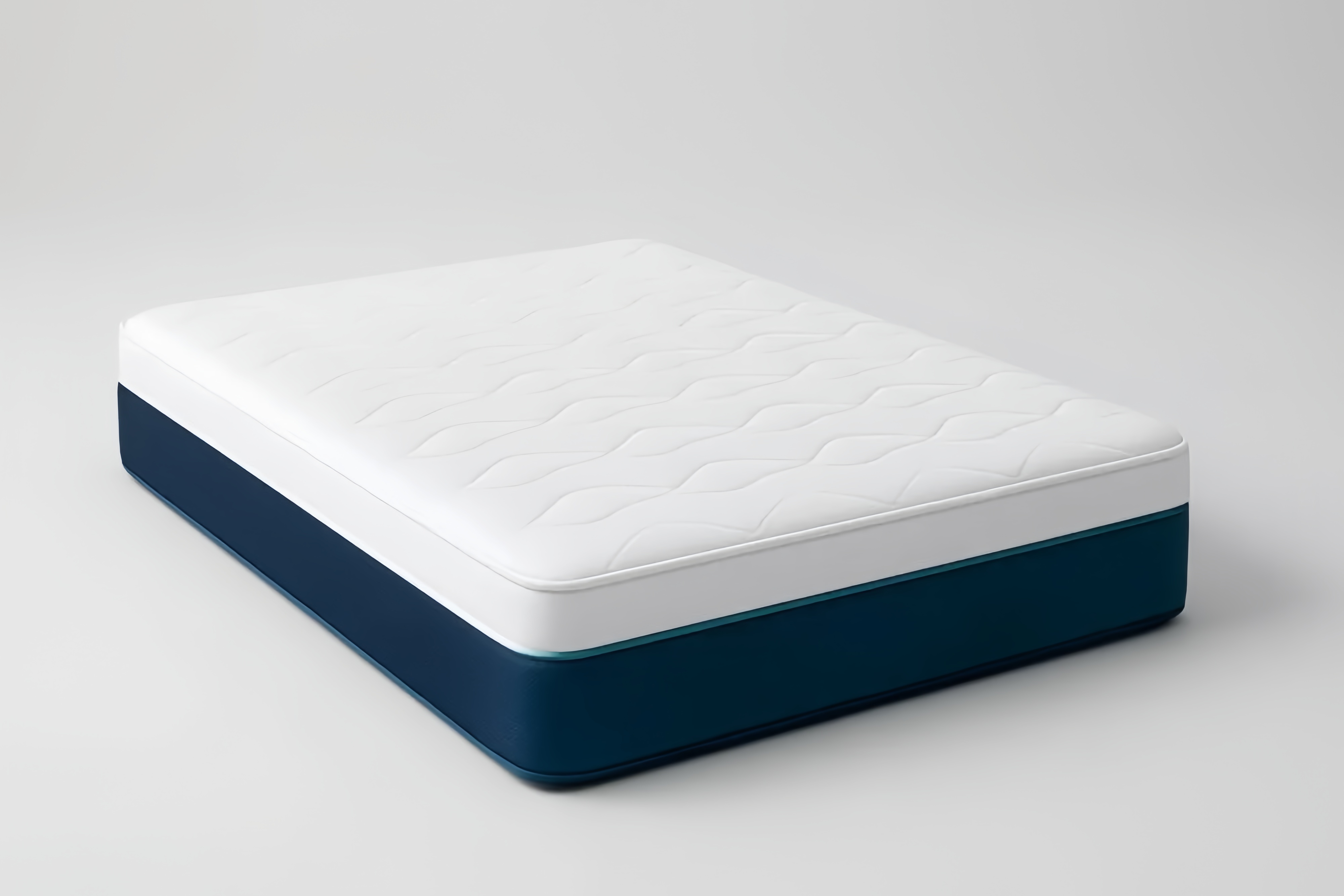 Matelas en mousse Blanc/Bleu 160x200 cm