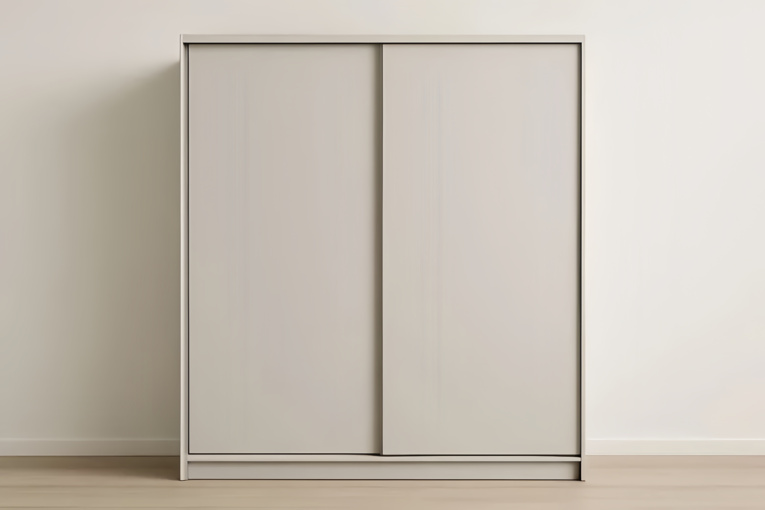 Armoire à Portes Coulissantes en Bois Blanc Mat