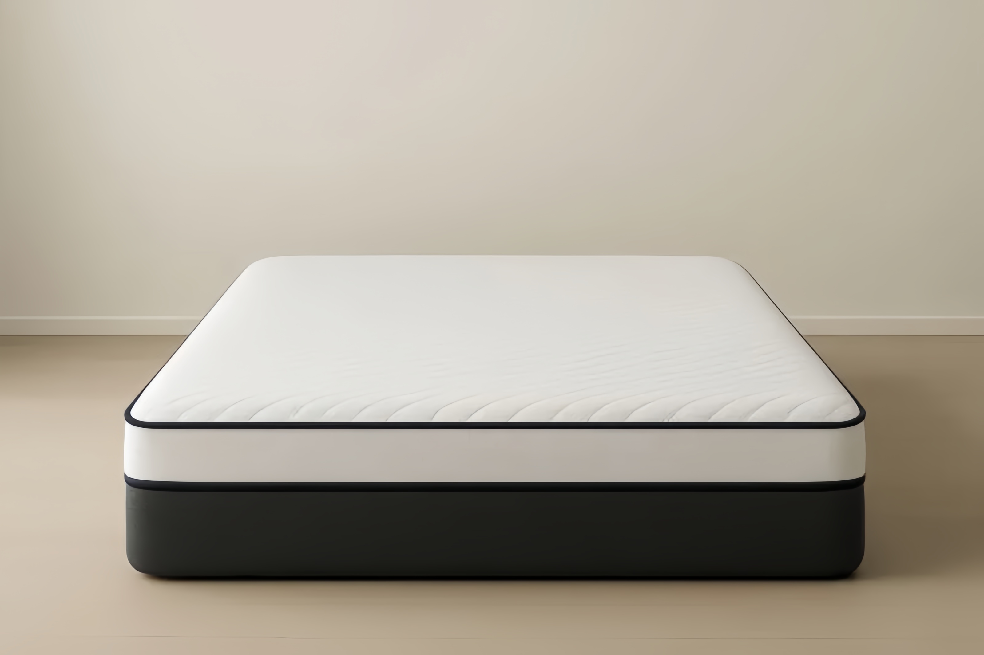 Matelas mousse 140x200×25 cm Polyester Blanc/Noir