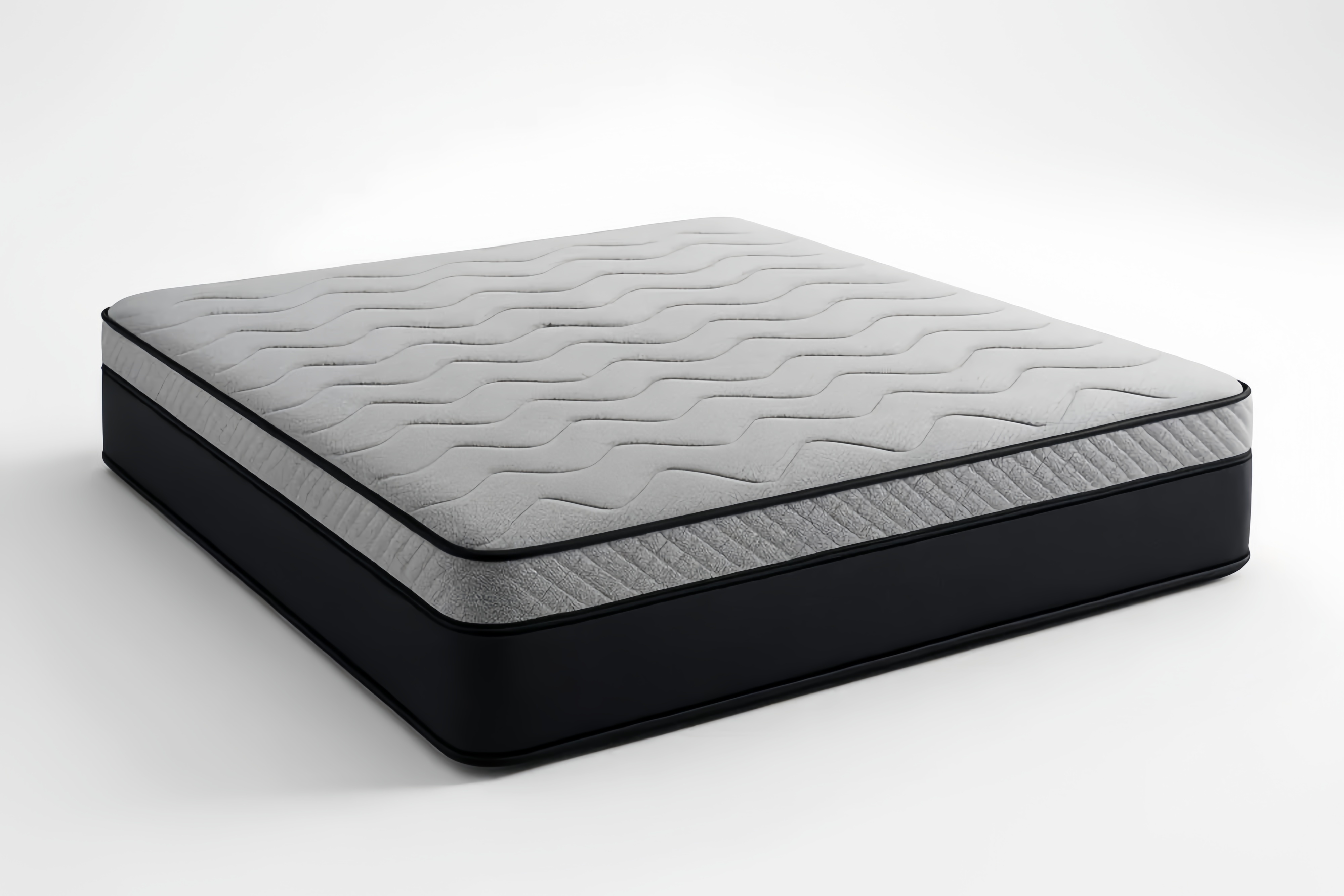 Matelas en Mousse Gris et Noir 200x160x25 cm