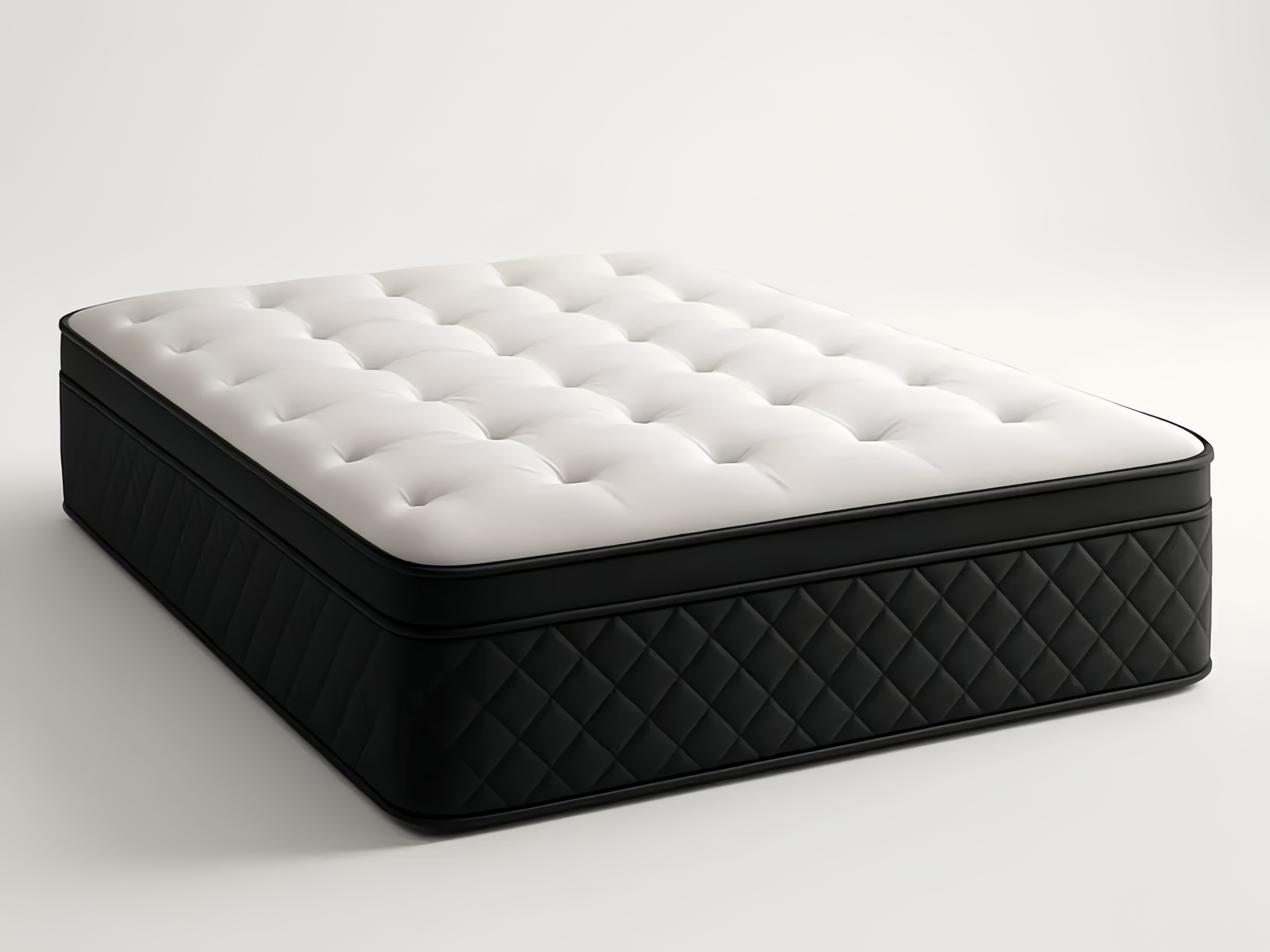 Matelas 140x200cm Mousse Mémoire Blanc/Noir