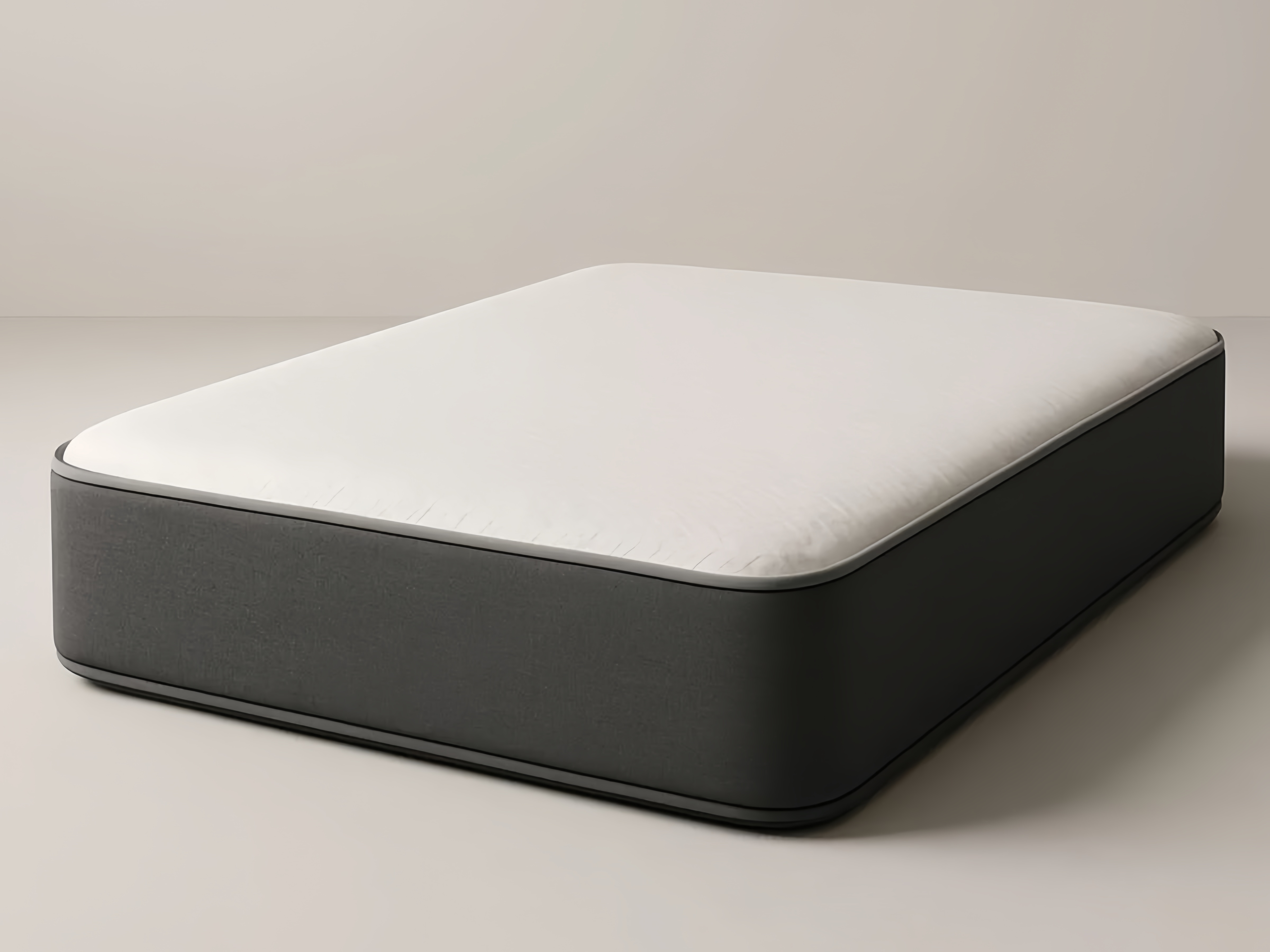 Matelas en mousse à mémoire Blanc/Gris 200x160x25 cm