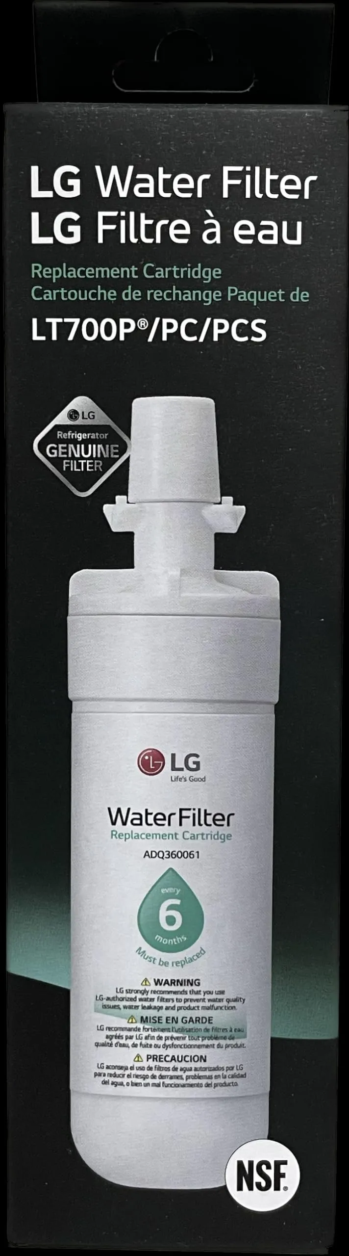 lg lt700p adq36006101 refrigerator water filter