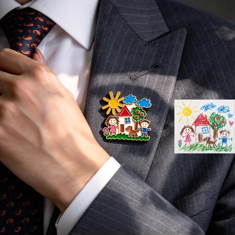 Customizable, cute and delicate painted anime cartoon brooch