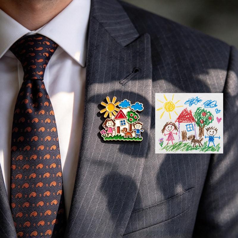 Customizable, cute and delicate painted anime cartoon brooch