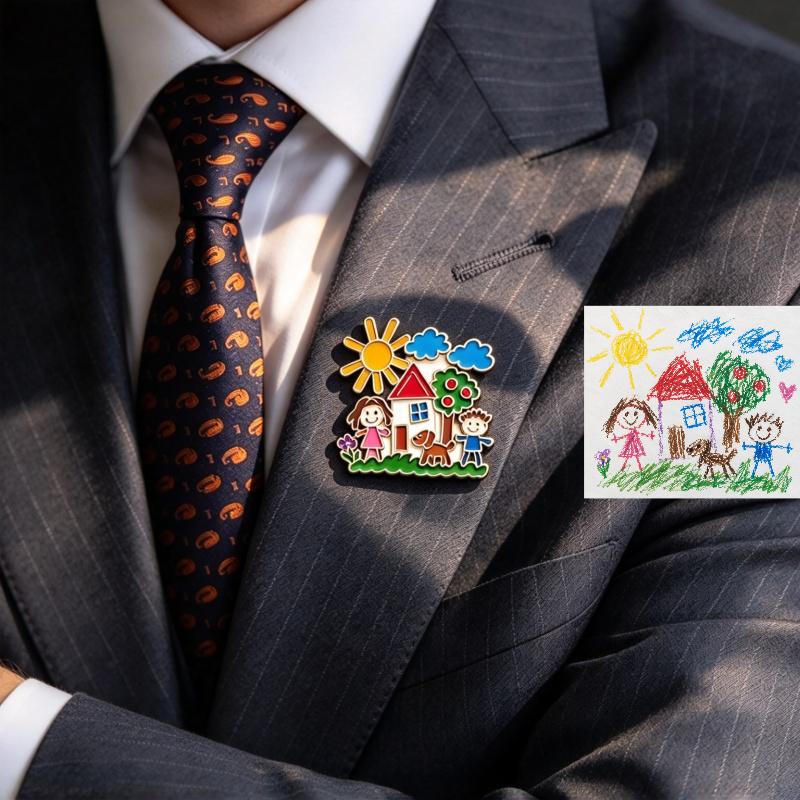Customizable, cute and delicate painted anime cartoon brooch