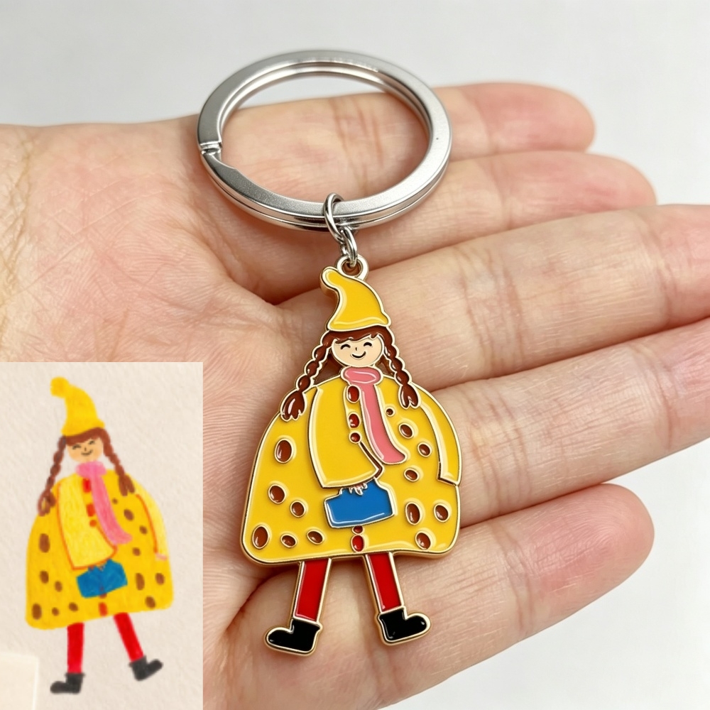 MOJO DROPS Custom Cute Kids Drawing Keyring