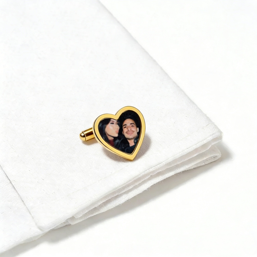 Custom picture Cufflinks for Men – Personalized Full picture Engraved Cufflinks 