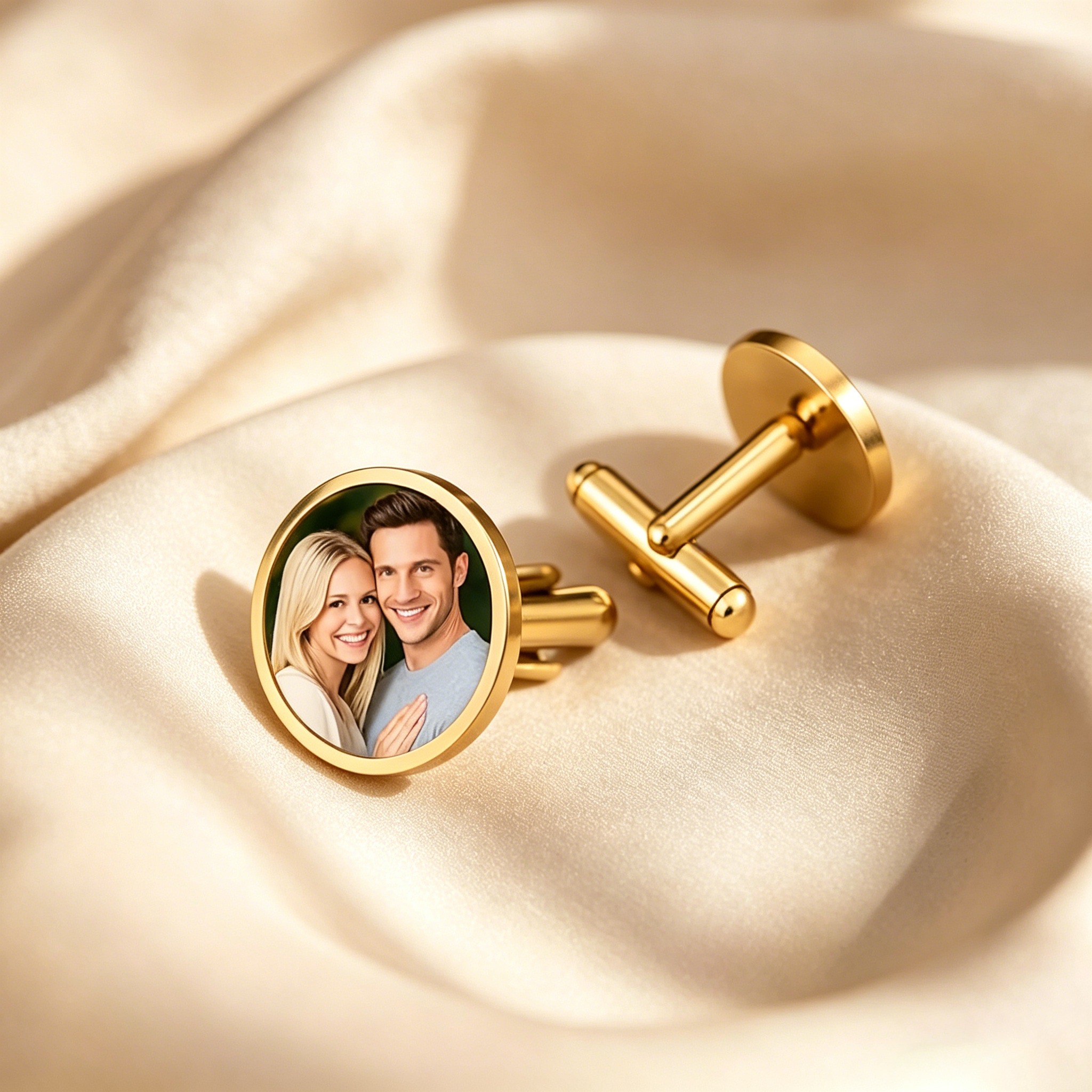 Custom Round Photo Cufflinks CD318