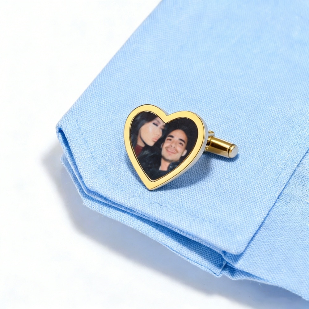 Custom picture Cufflinks for Men – Personalized Full picture Engraved Cufflinks 