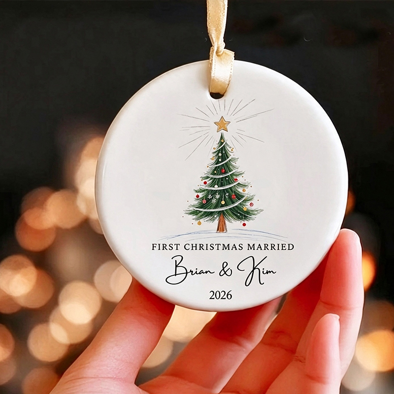 MOJO DROPS Custom Ceramic Designs Name Ornament