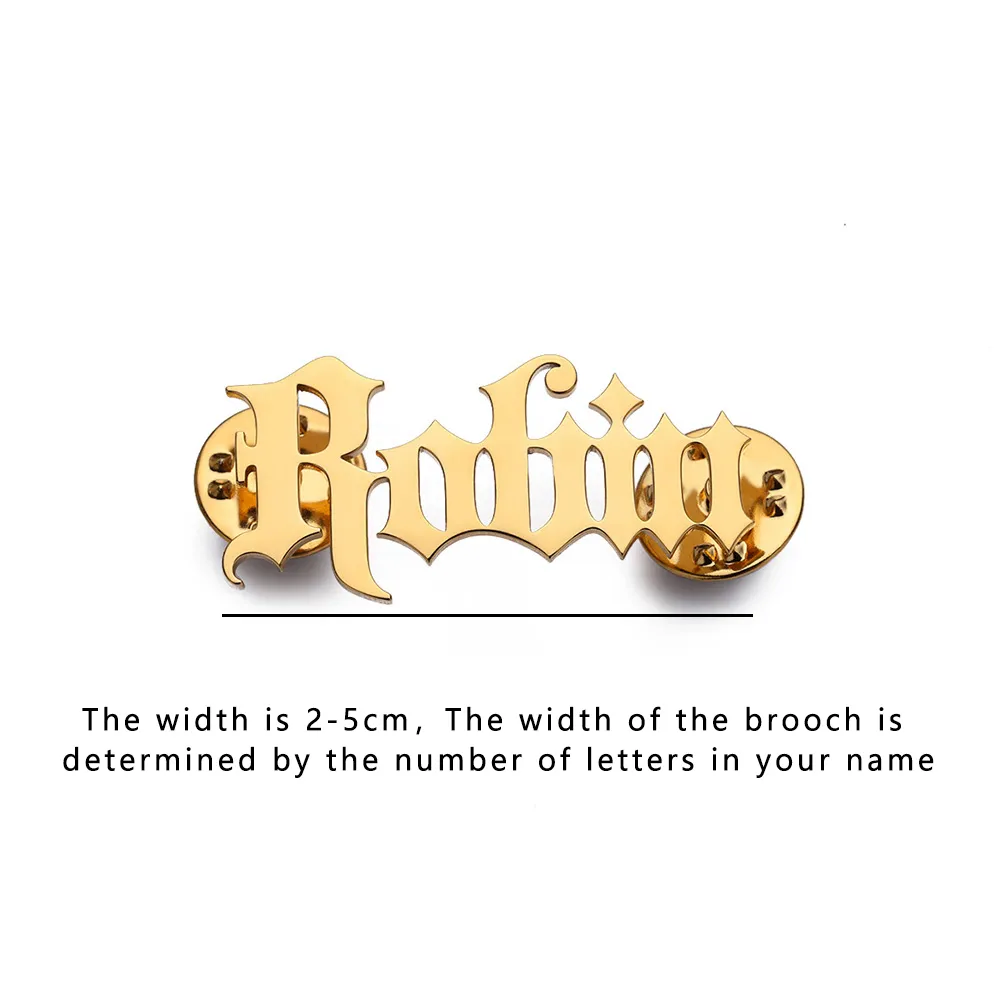 Gothic Name Brooch