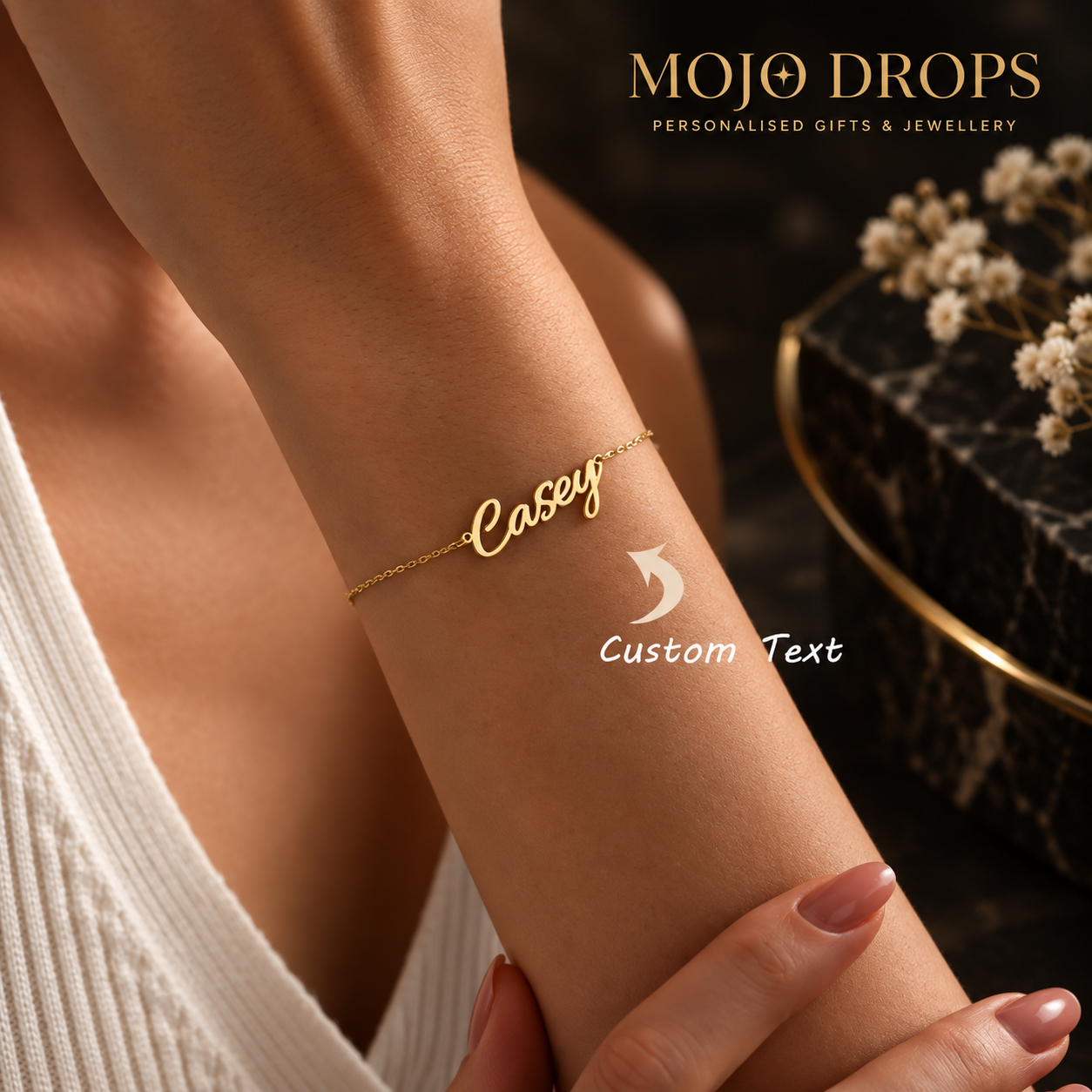 Fashion Custom Name Bracelet, Letter Stainless Steel Personalized Bracelet, Women's Bangle Accessories Gift