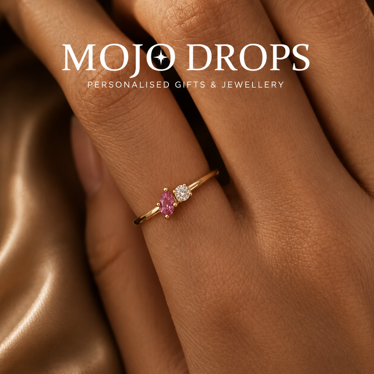 JZD0614  Dual Gemstone Ring