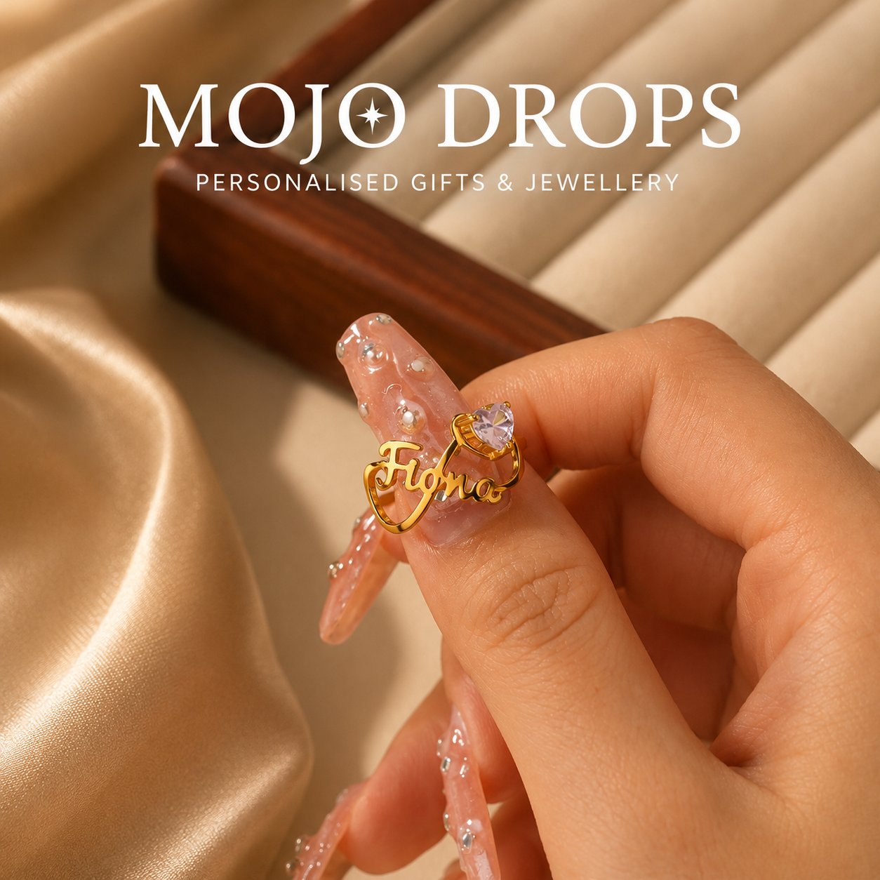 JZD0774  Heart Gemstone Ring