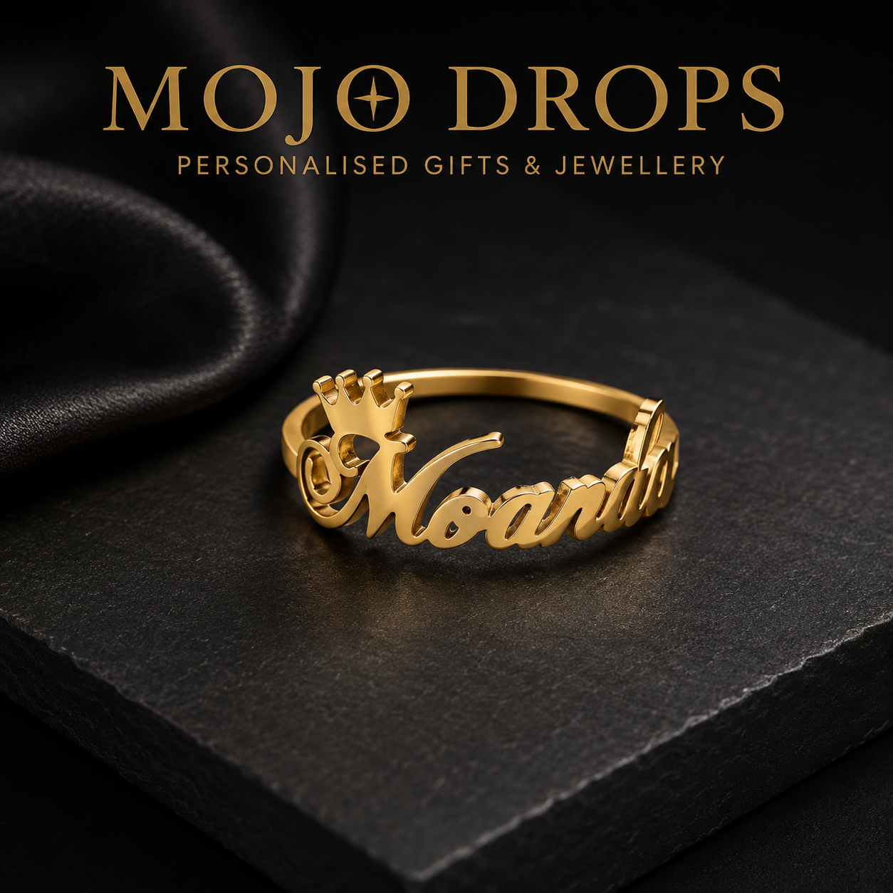 JZD0590 Crown Font Closed Ring