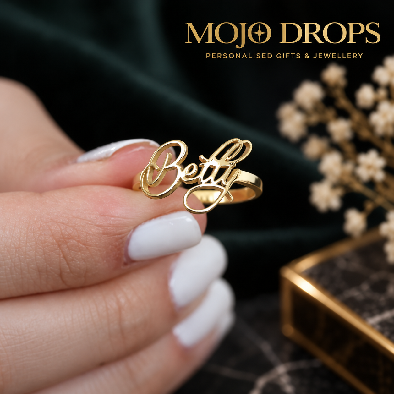 1 pc Custom Name Ring, Gold Name Ring, Personalized Name Jewelry, Exquisite Minimalist Stainless Steel Ring, Gift for Mom & Bridesmaid