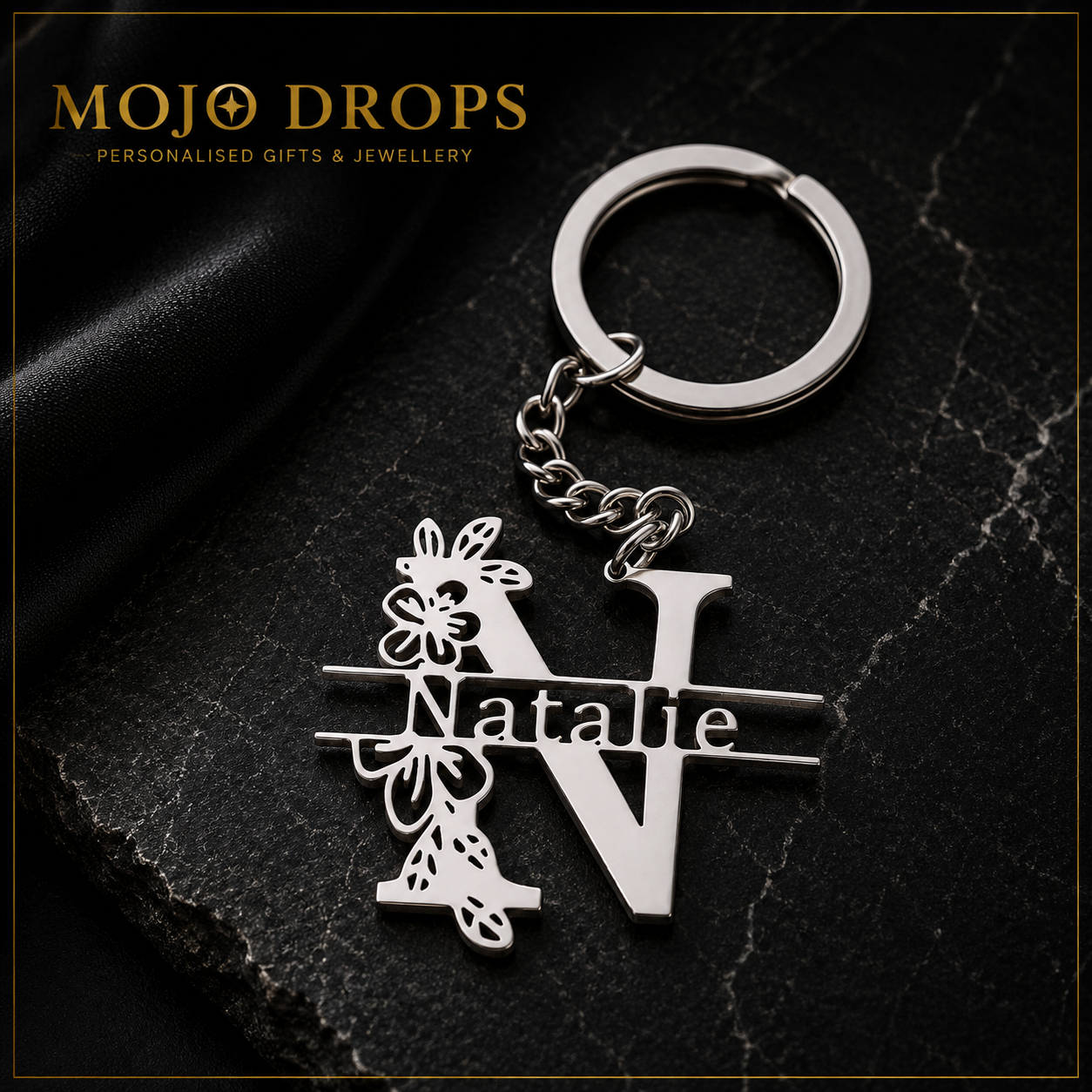 MOJO DROPS Custom Name Keychain