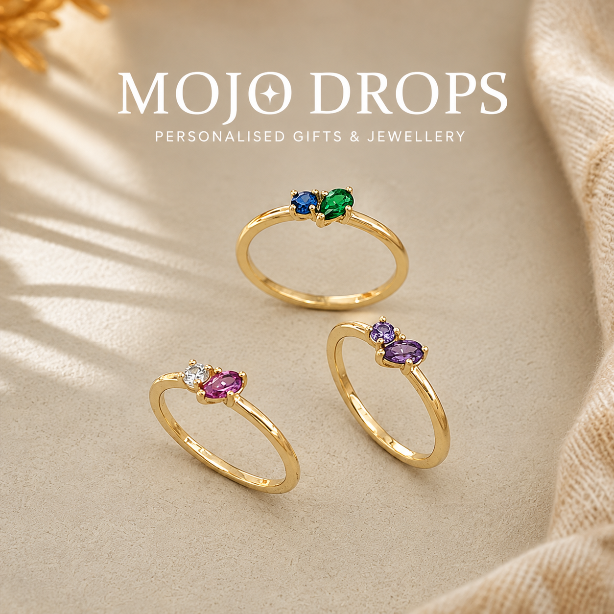 JZD0614  Dual Gemstone Ring