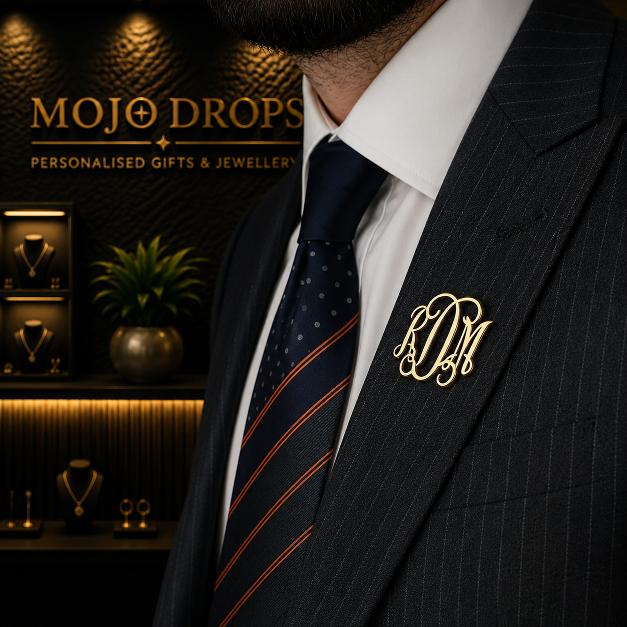 DB0598 Classic Monogram Brooch
