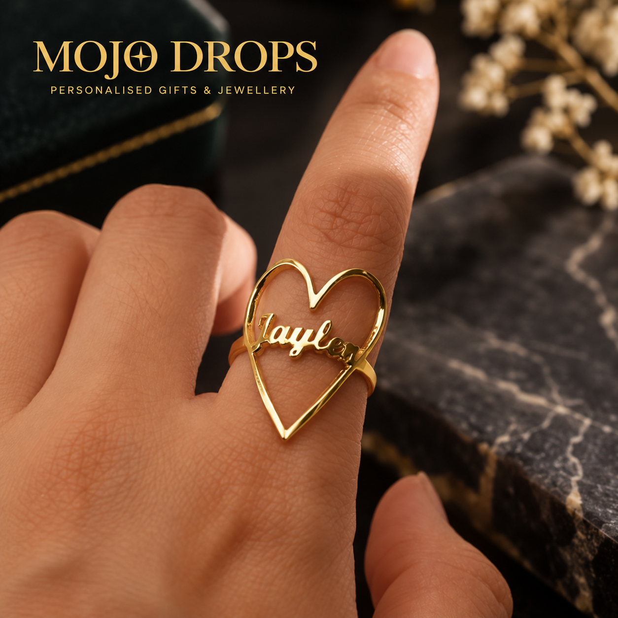 1 pc Personalized Heart Name Ring, Custom Name Ring, Heart Ring, Engagement & Wedding Fashion Jewelry Accessories, Valentine's Day Gift