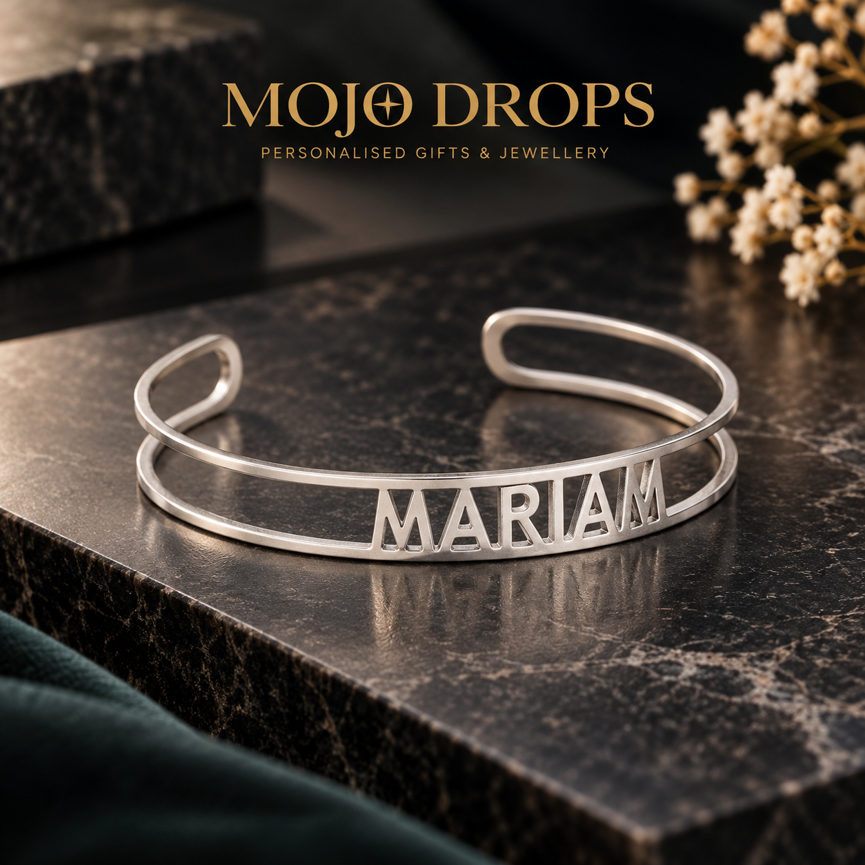 Women's Custom Name Bangle, Stainless Steel Material, Customizable Bangle/Open Bangle, Personalized Wrist Jewelry, Mom Gift, Jewelry & Watch, Seasonal Pick, Elegant Apparel