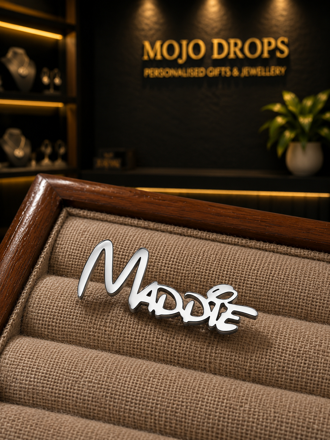 Polished Nameplate Brooch