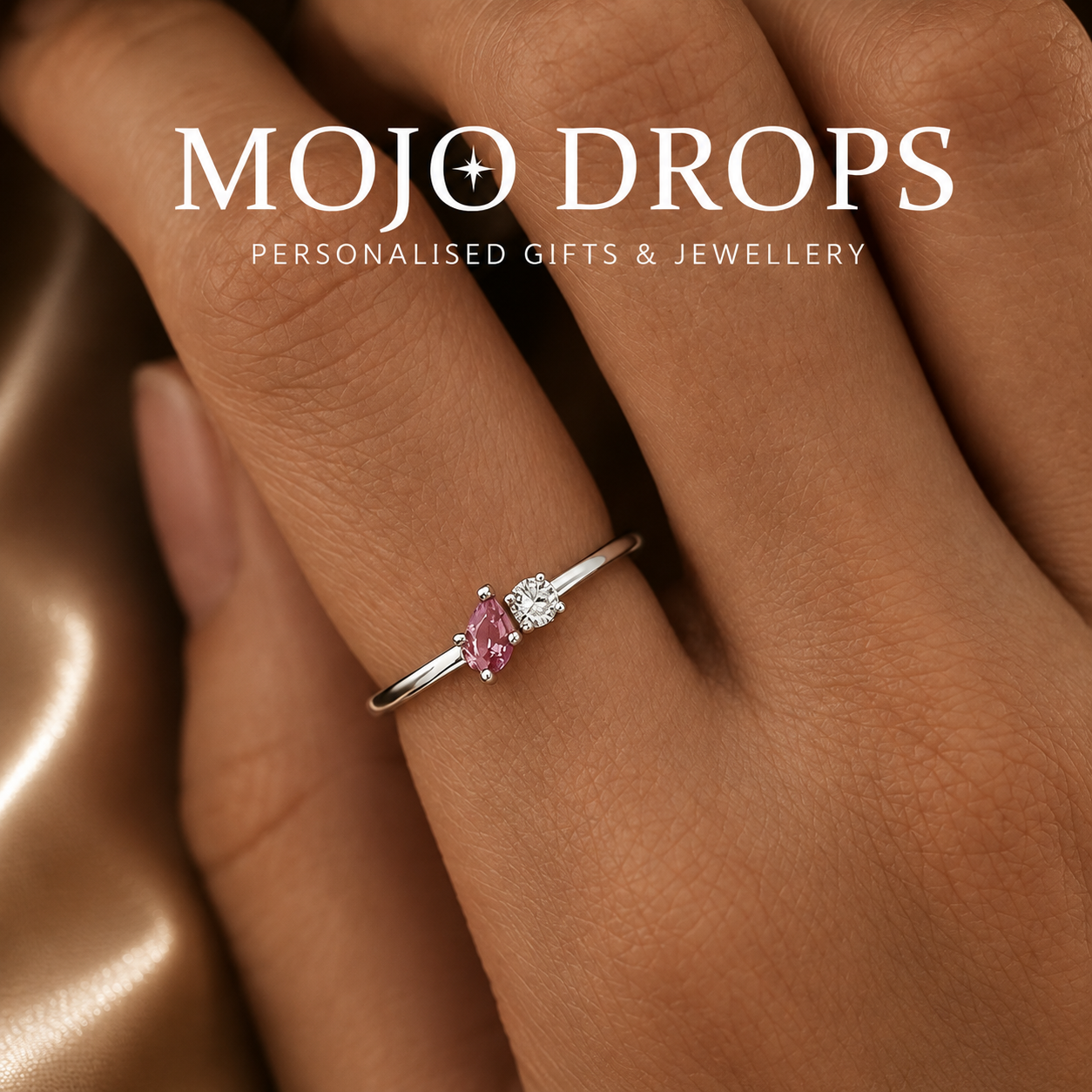 JZD0614  Dual Gemstone Ring