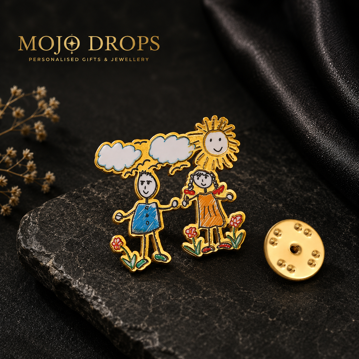 Custom Kids Drawing Enamel Pin