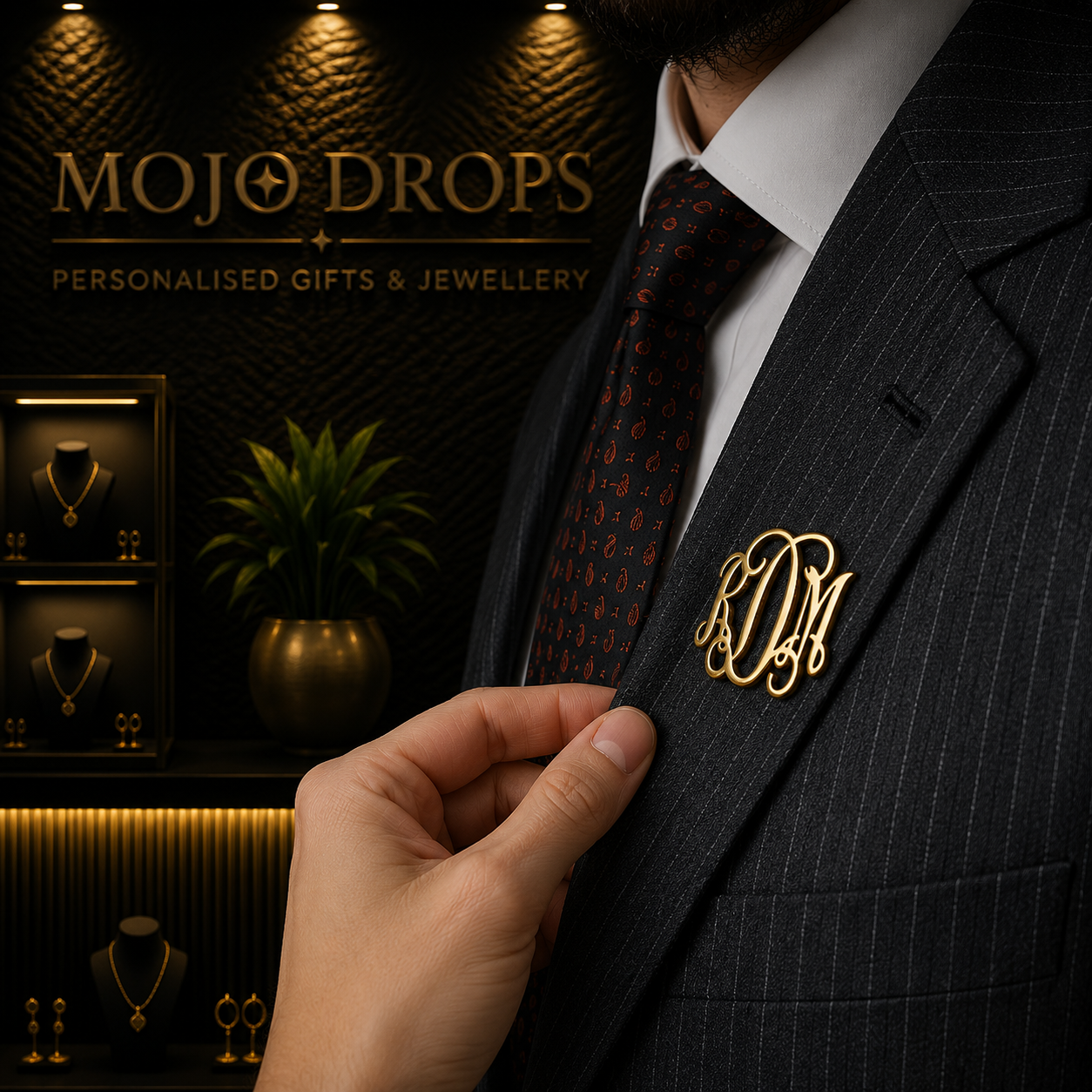 DB0598 Classic Monogram Brooch